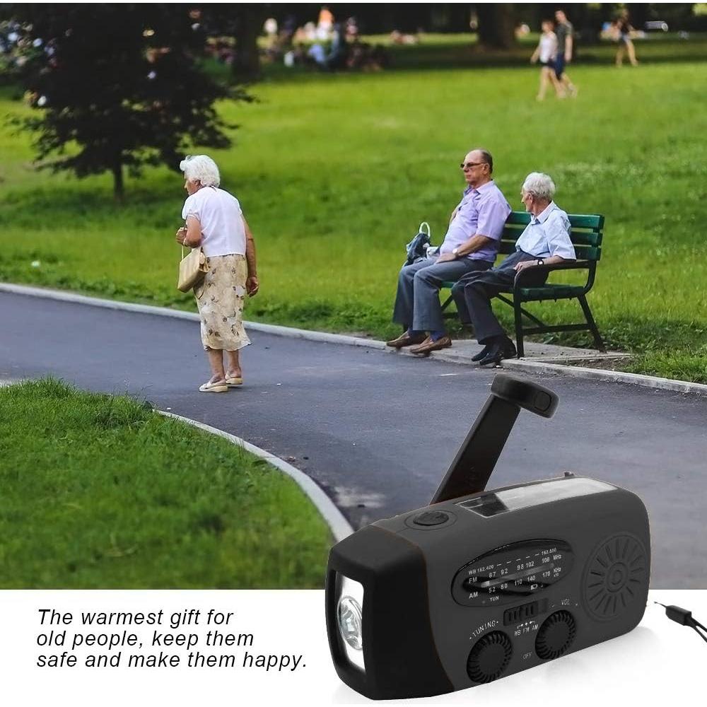 Radio de Emergencia Solar Accinouter 2000mAh AM/FM NOAA