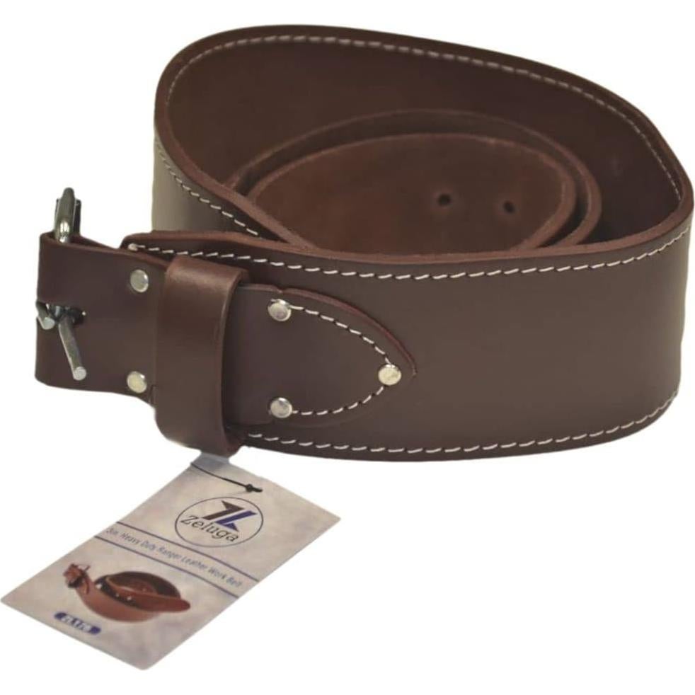 Cinturón de Trabajo Zeluga Cuero Ranger 7.62 cm Marrón