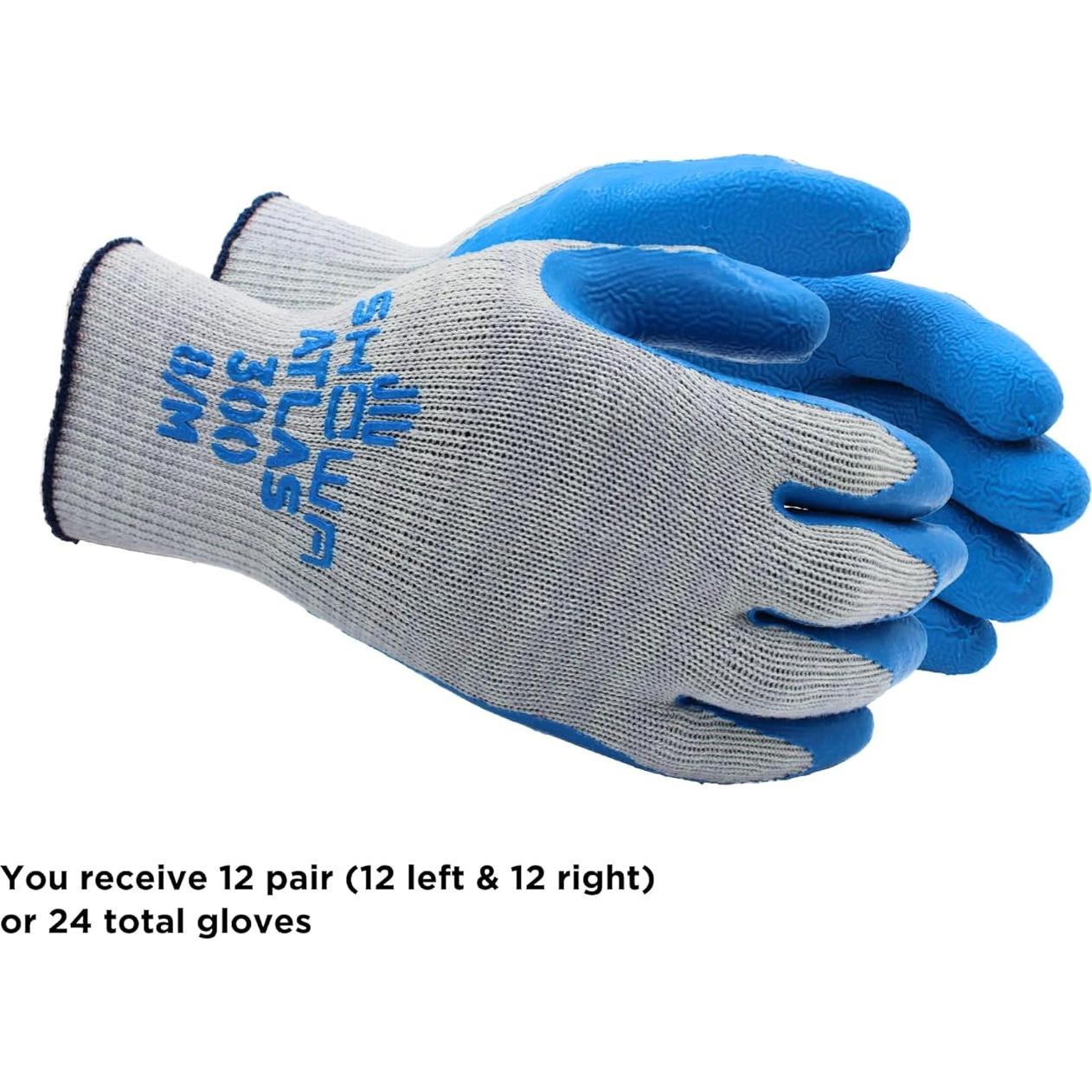 Guante de Trabajo SHOWA Atlas 300 Azul Grande 10-Gauge