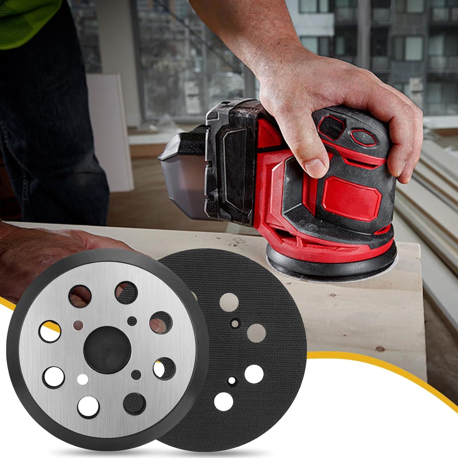 Almohadilla de Lijadora 5" Metal Johnnyue 1 Paquete 8 Agujeros