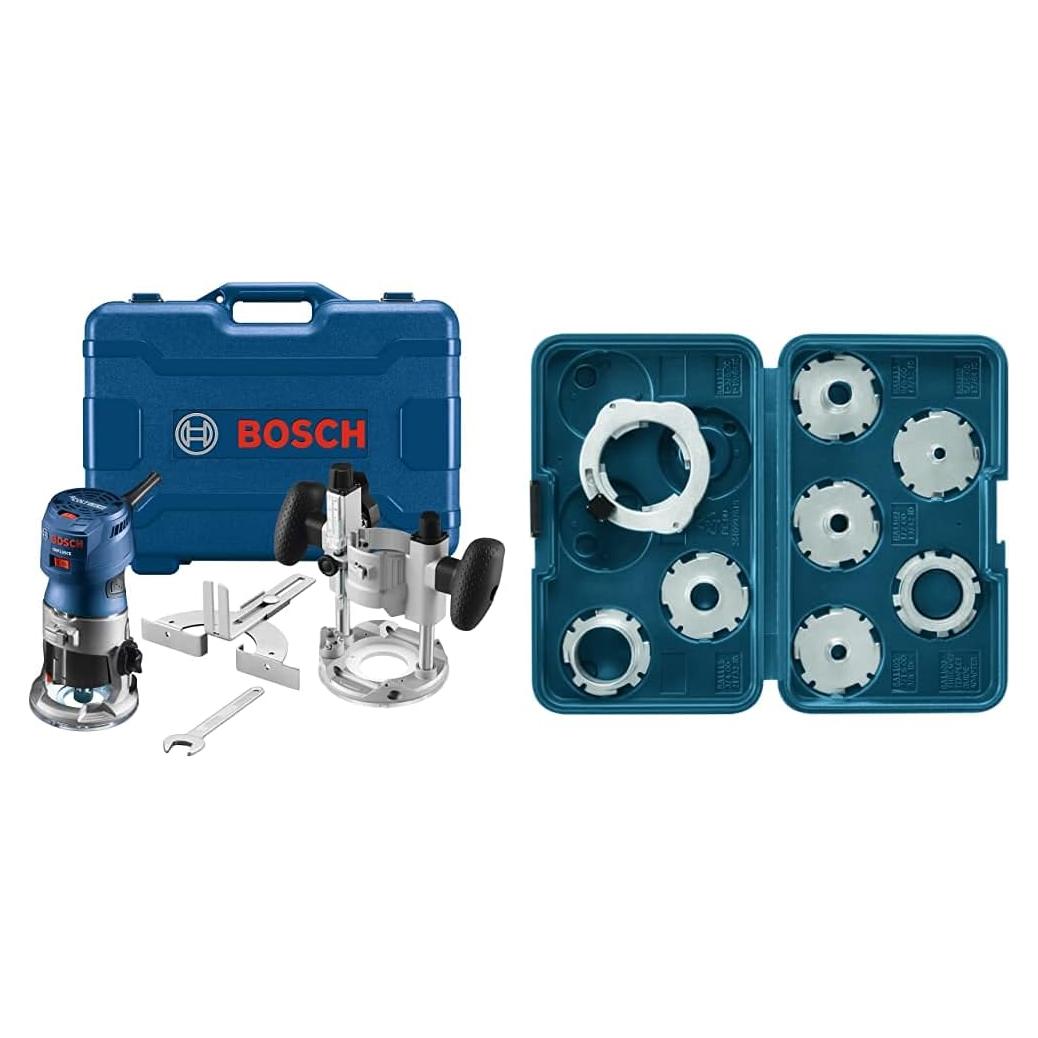 Router de Palma Bosch GKF125CEPK 1.25 HP con Guías RA1128