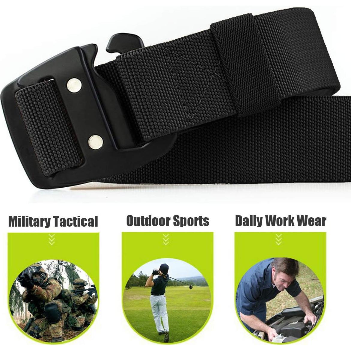 Cinturón Táctico Militar WYuZe Elástico Ajustable 28-56 cm