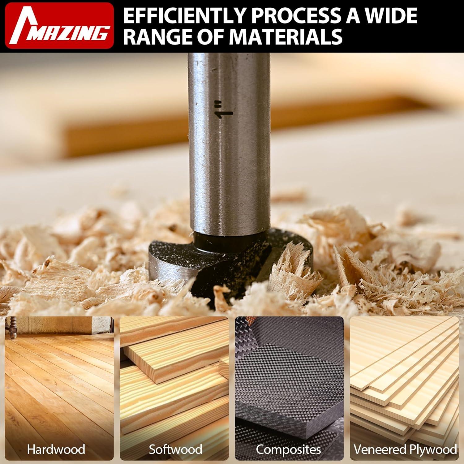 Juego de Brocas Forstner 16 Piezas MAZING - Acero Aleado