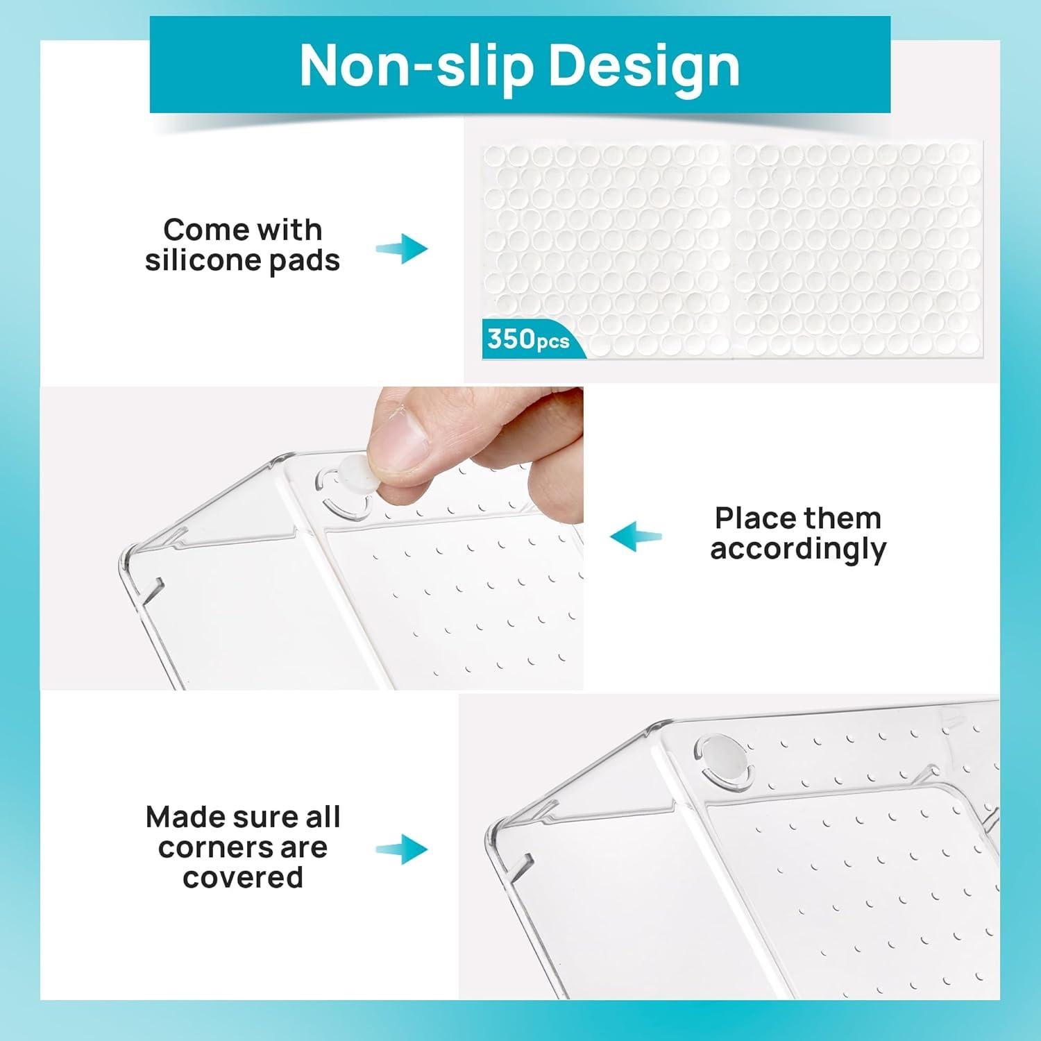 Juego de Organizadores de Cajones Vtopmart 72 Piezas Plástico