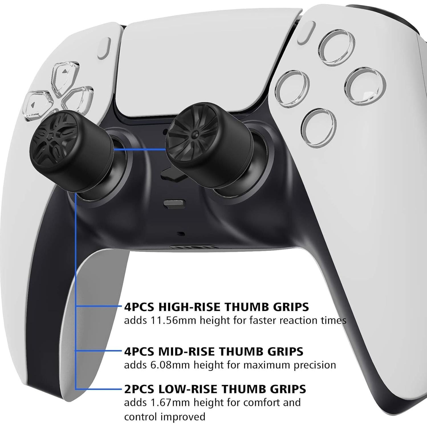 Grips de Joystick PlayVital para PS5, PS4, Xbox - 10 Piezas