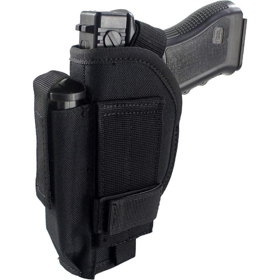 Funda táctica Depring para cinturón con pouch cargador negro