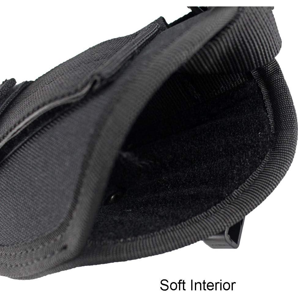 Funda táctica Depring para cinturón con pouch cargador negro