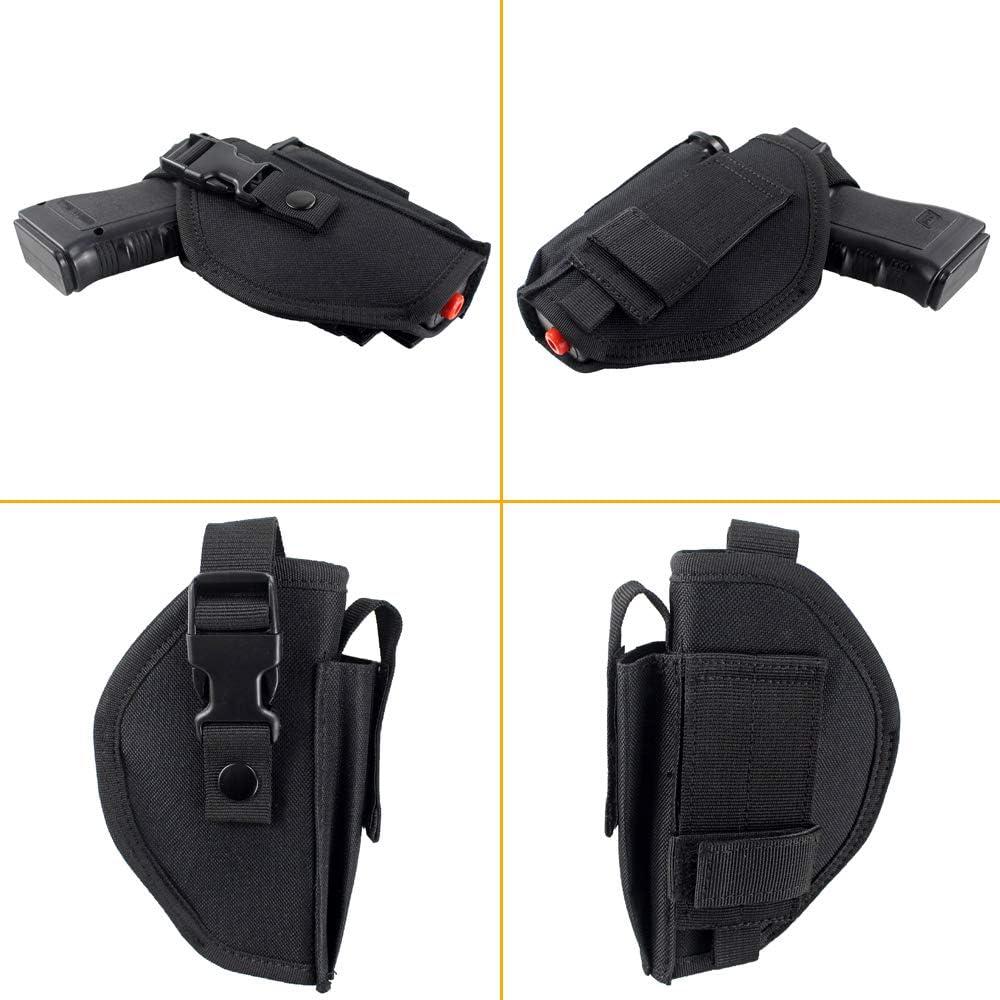 Funda táctica Depring para cinturón con pouch cargador negro