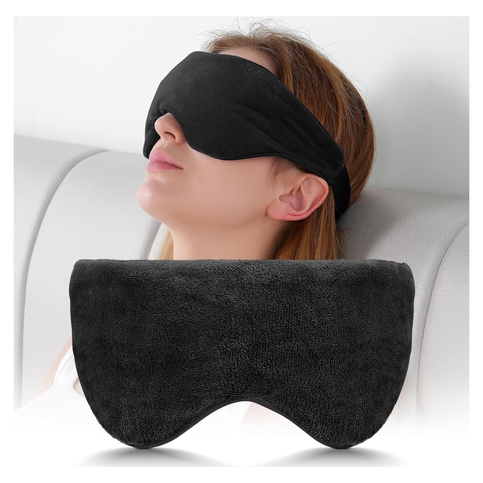 Máscara de Ojos con Peso Sivio Negra, Calentable y Congelable