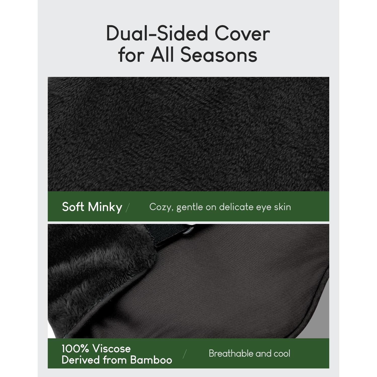 Máscara de Ojos con Peso Sivio Negra, Calentable y Congelable