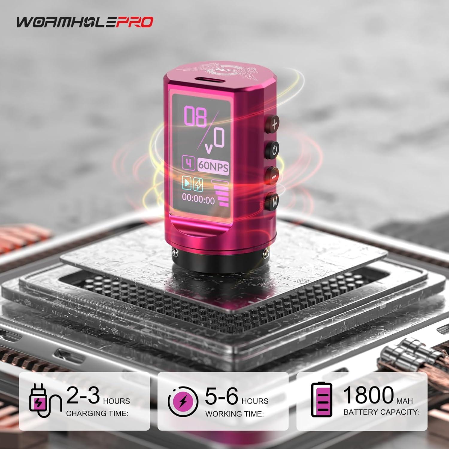 Pistola de Tatuaje Inalámbrica WORMHOLE PRO 7 Trazos Ajustables