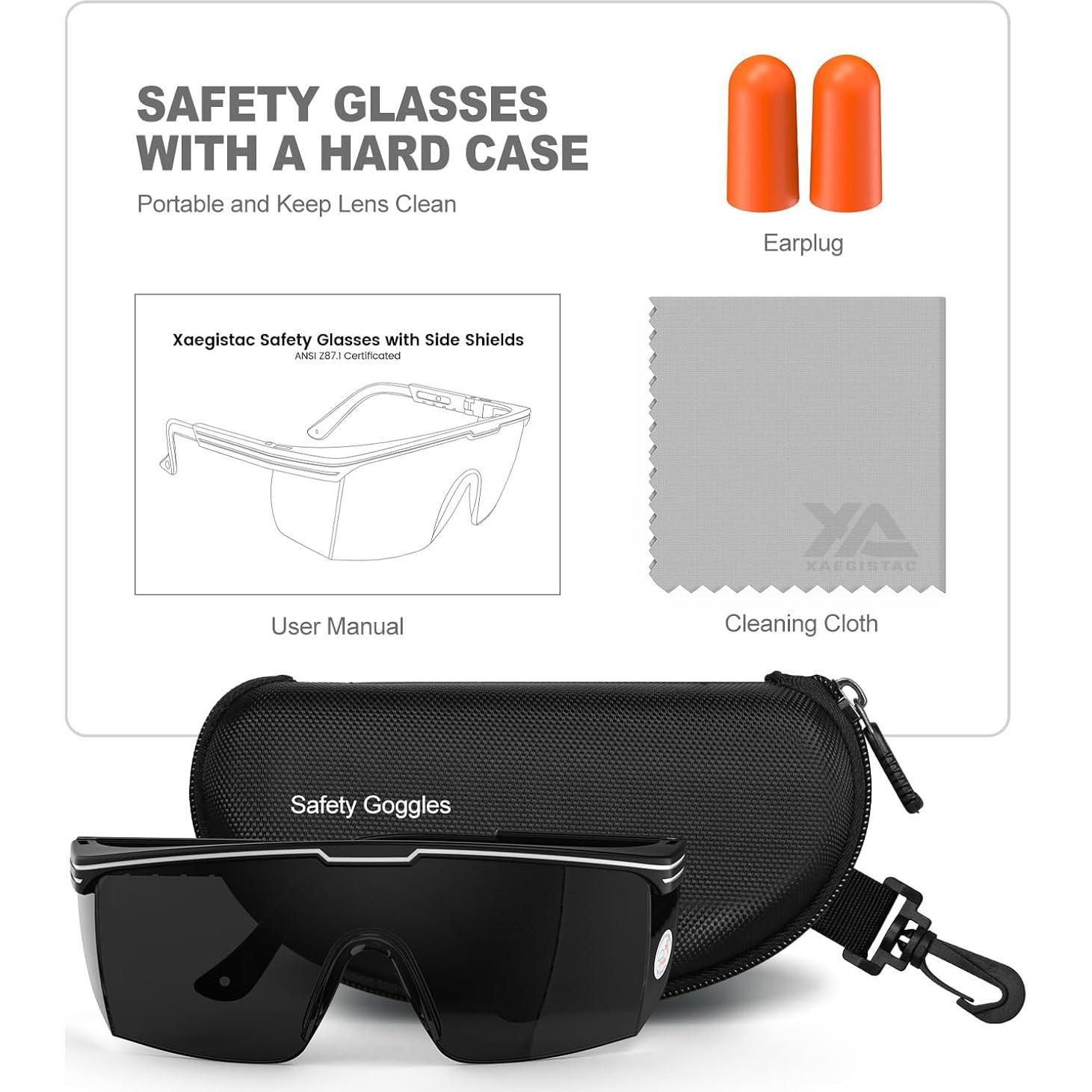 Gafas de Seguridad Xaegistac UV400 con Protectores Laterales