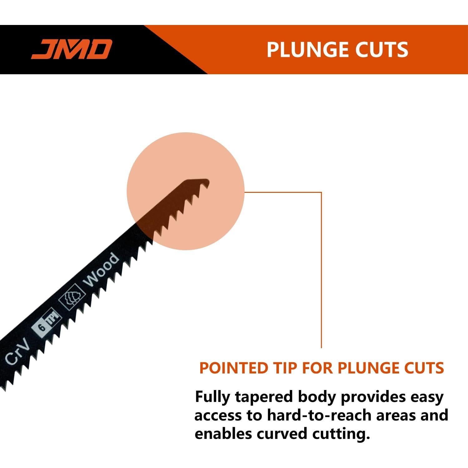 Juego de 10 Cuchillas de Sierra Recíproca JMD S644D 152mm 6TPI