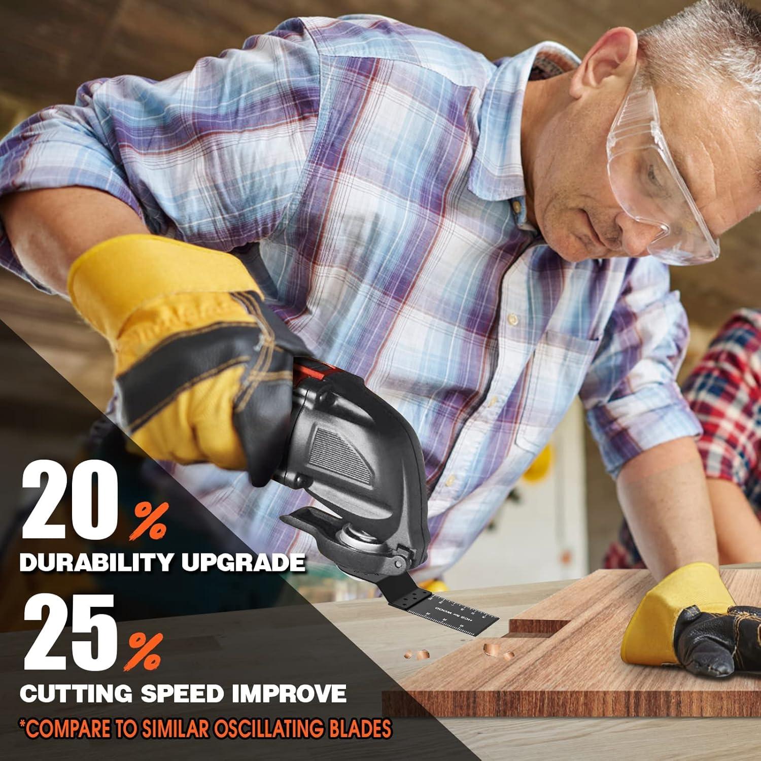 Kit de Cuchillas Oscilantes Royars 50 Pcs para Madera y Plástico