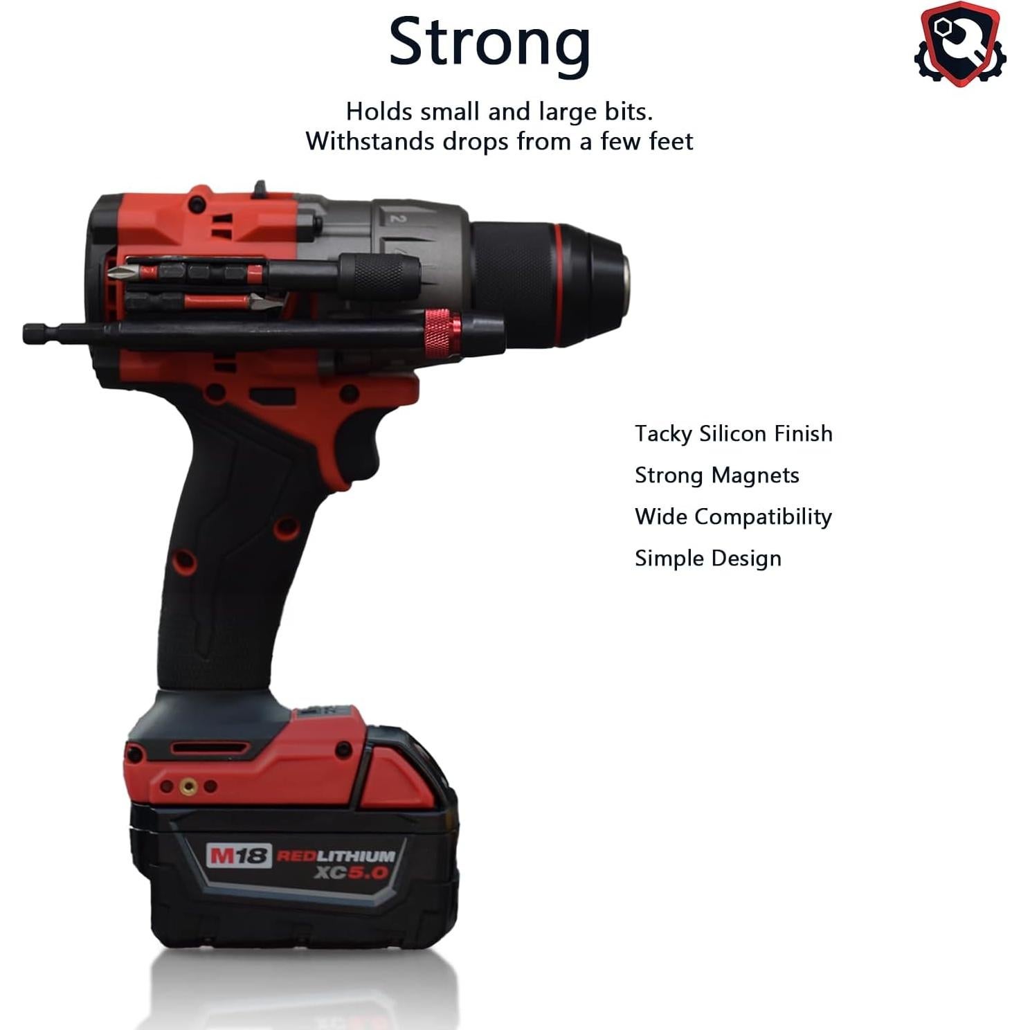 Soporte Magnético para Brocas Tool Army - Adhesivo 3M - 1 Paquete