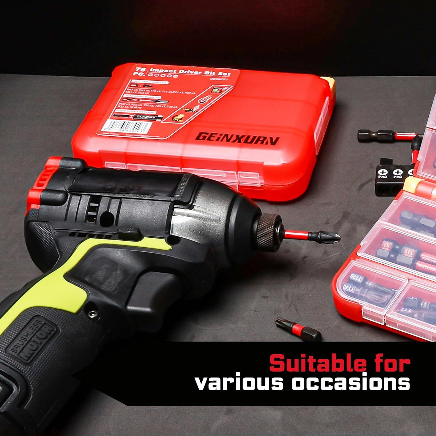 Juego de 76 Piezas de Puntas de Destornillador GEINXURN S2