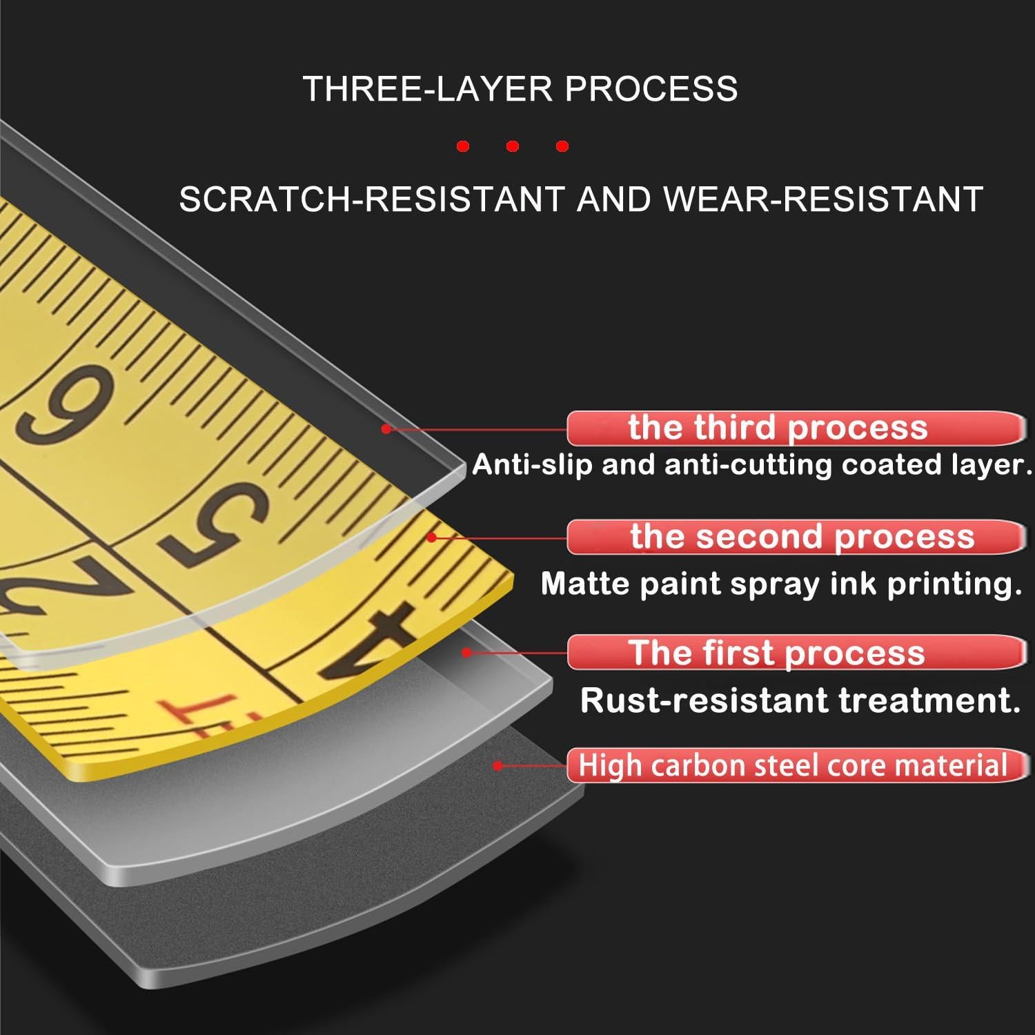 2 Packs Tape Measures Retractable 16 ft, Length 16 Foot Wide 3/4-inch, Retraction Control and Self-Lock, Solid Chrome Finish (Chrome)