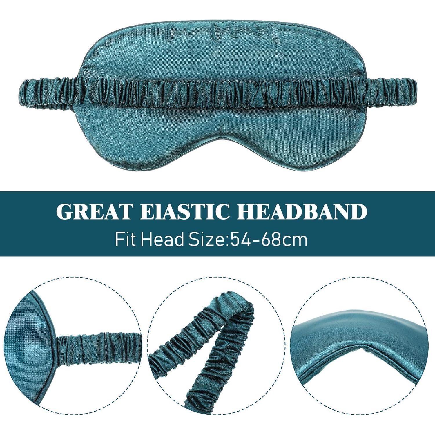 Conjunto de Máscara de Dormir de Seda Geyoga - 2 Antifaces y Tapones