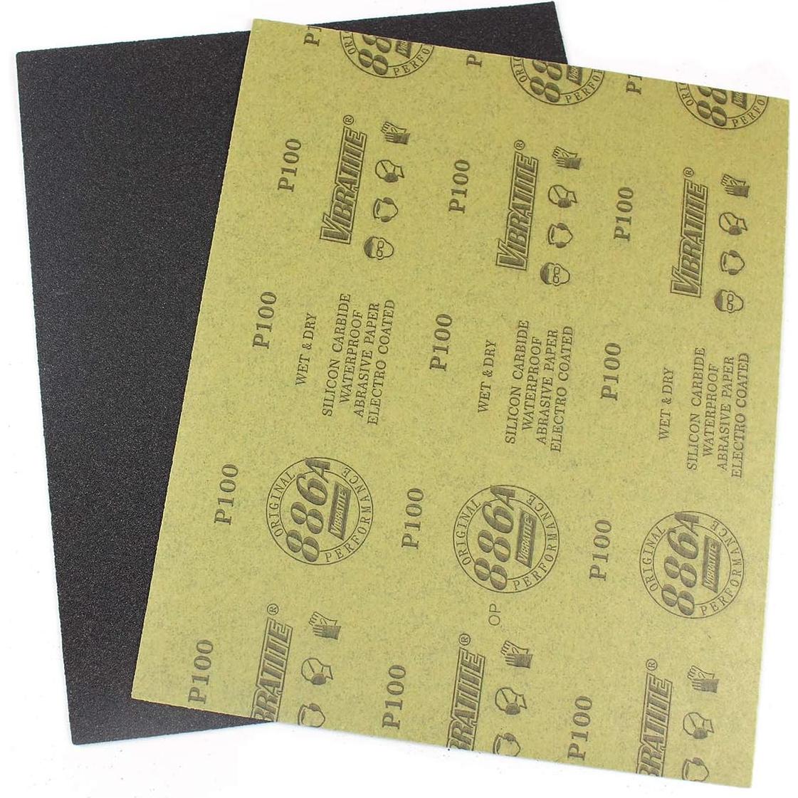 Hojas de papel de lija MAXMAN 100 granos 10 unidades 22.86x27.94cm