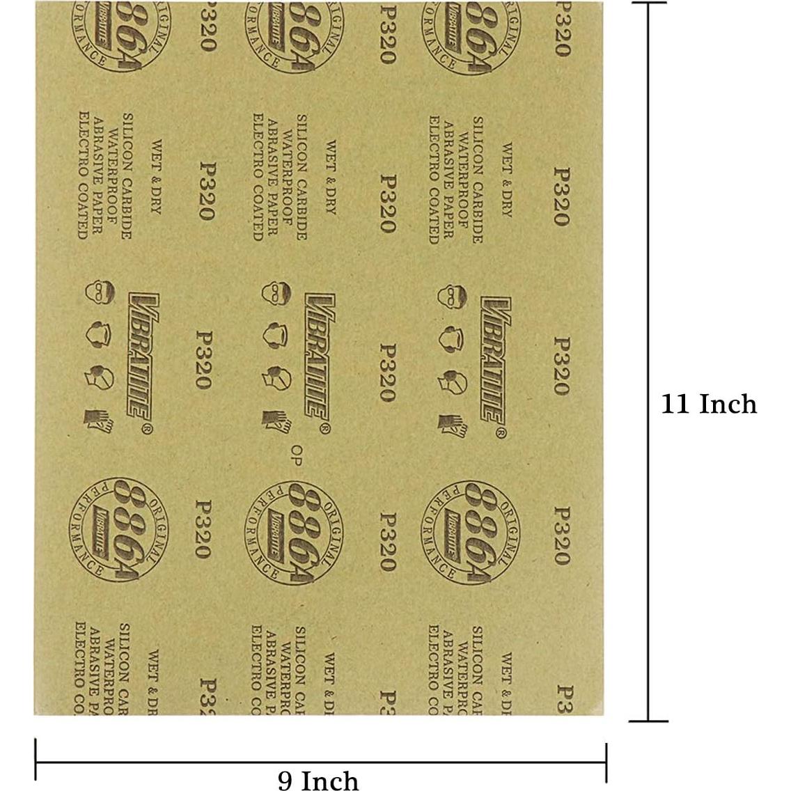 Hojas de papel de lija MAXMAN 100 granos 10 unidades 22.86x27.94cm
