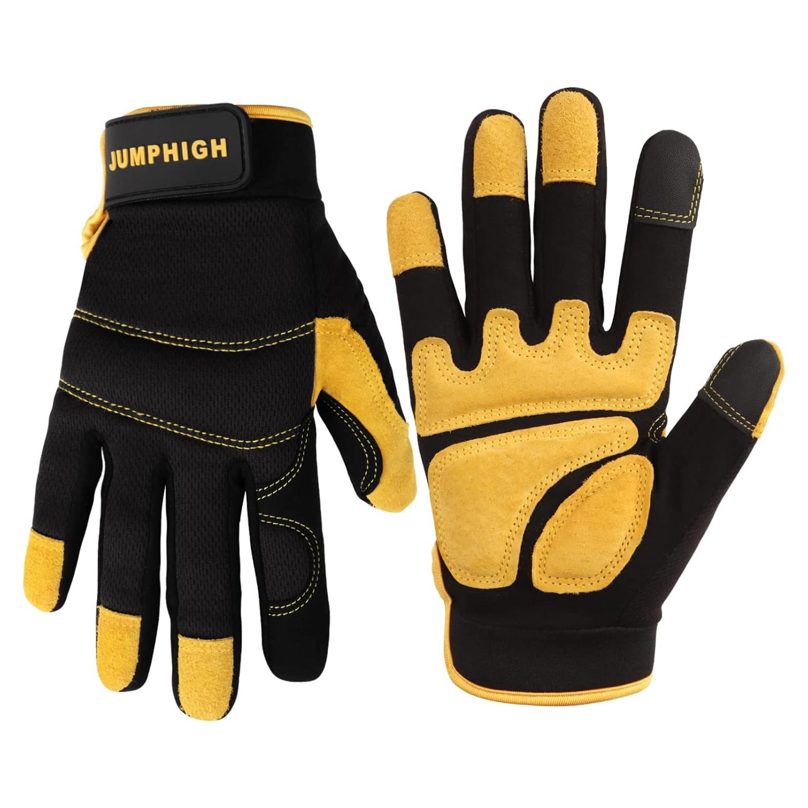 Guantes de Trabajo JUMPHIGH para Hombre Amarillo Mediano