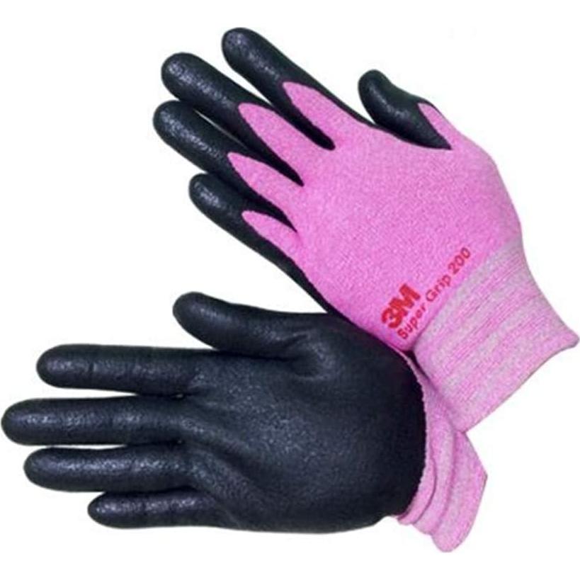 Guantes de Trabajo 3M Nitrilo Rosa Mediano 5 Pares