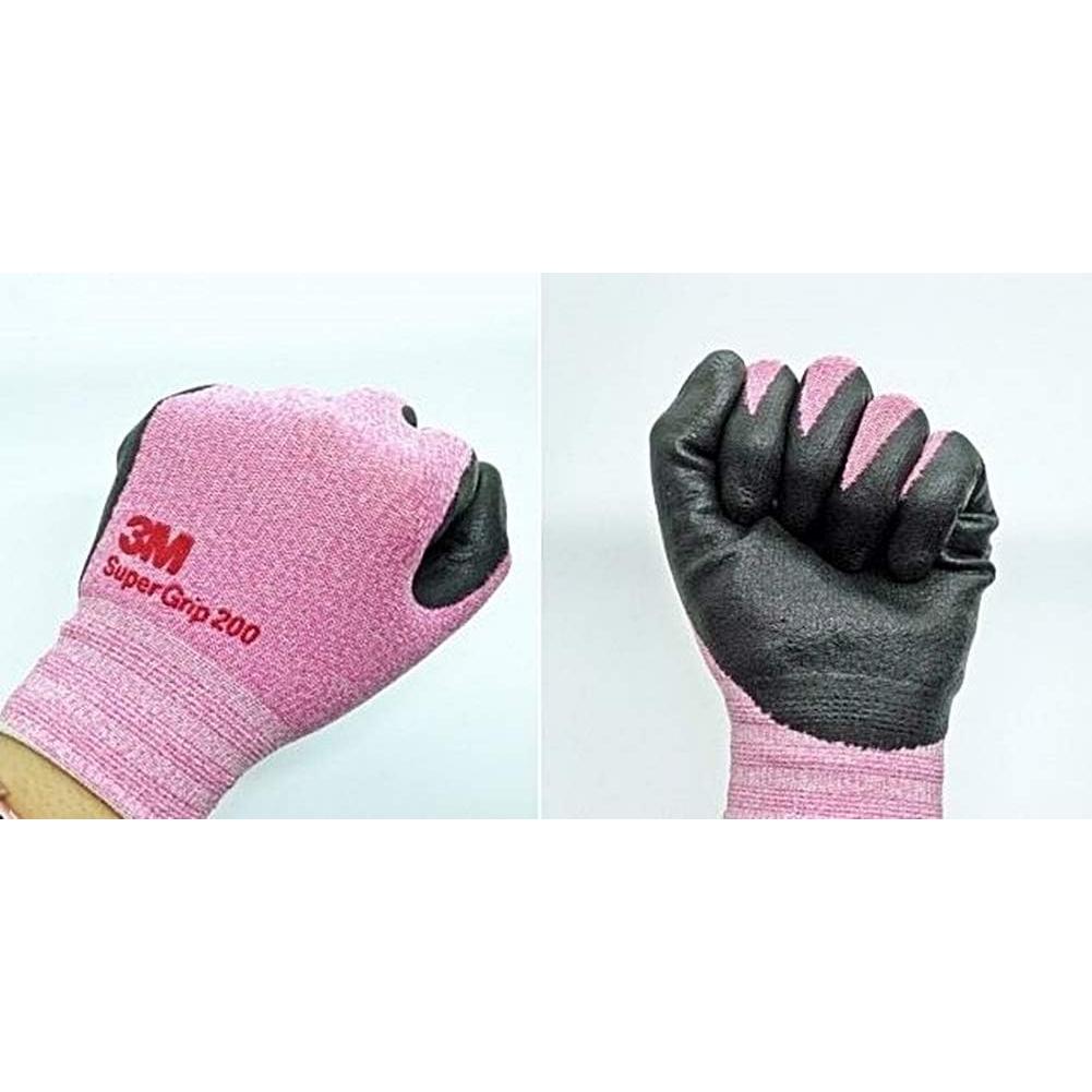 Guantes de Trabajo 3M Nitrilo Rosa Mediano 5 Pares