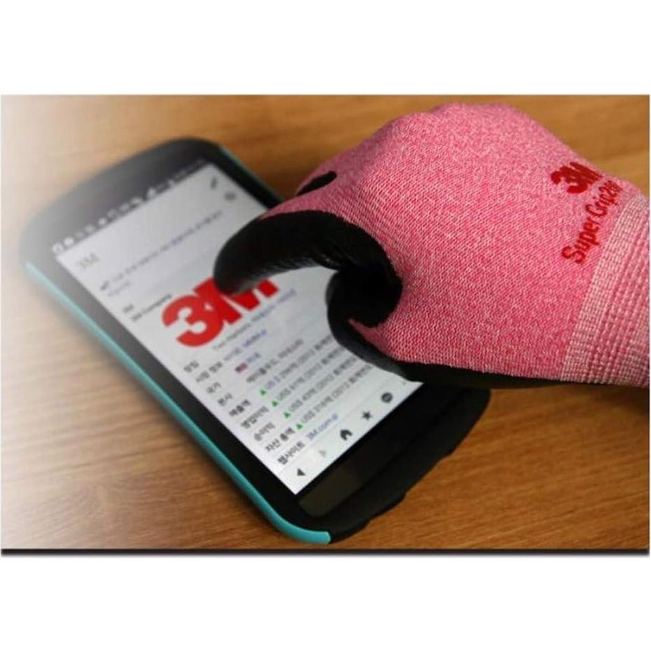 Guantes de Trabajo 3M Nitrilo Rosa Mediano 5 Pares