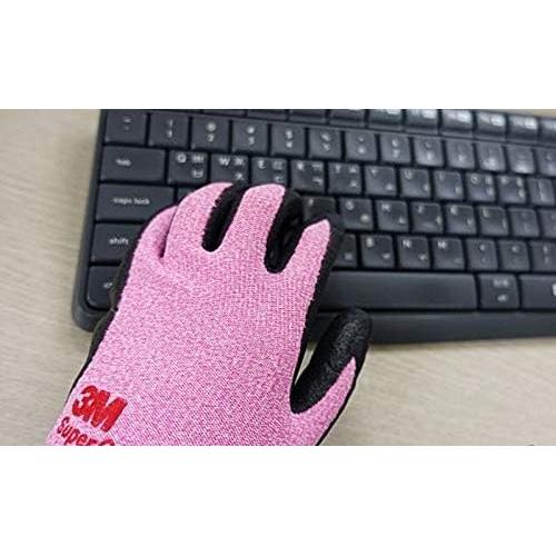 Guantes de Trabajo 3M Nitrilo Rosa Mediano 5 Pares