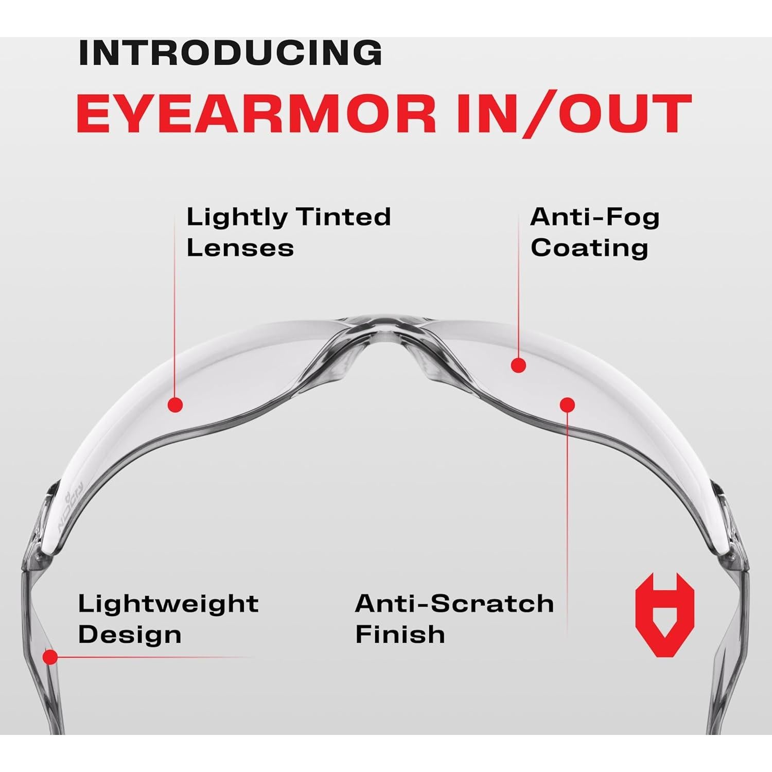 Gafas de seguridad NoCry tintadas UV 400 con antiempañante