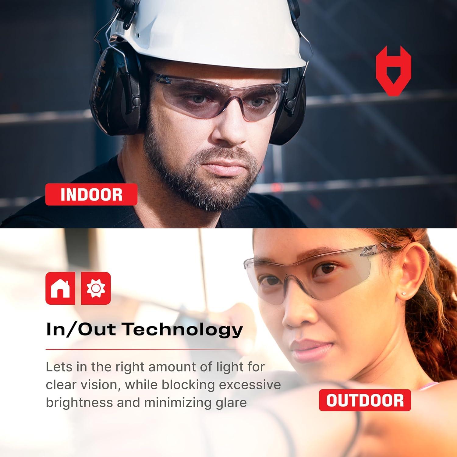 Gafas de seguridad NoCry tintadas UV 400 con antiempañante