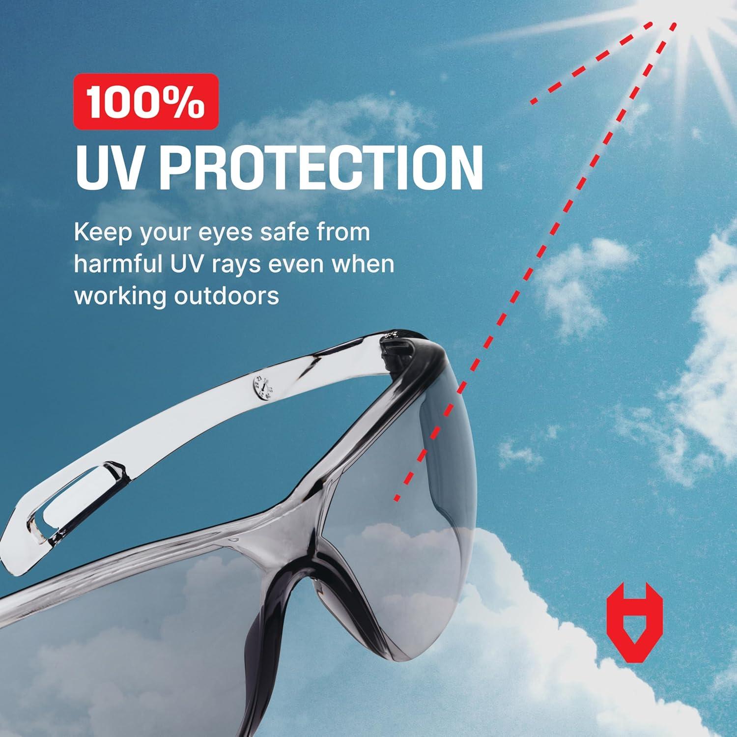 Gafas de seguridad NoCry tintadas UV 400 con antiempañante