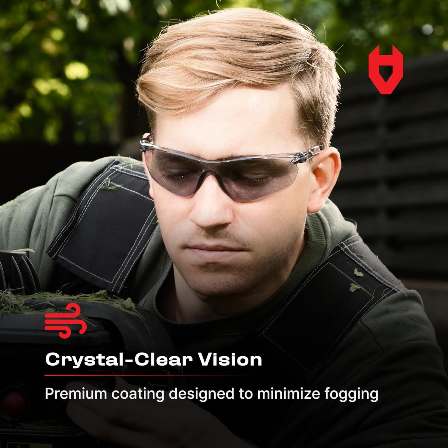 Gafas de seguridad NoCry tintadas UV 400 con antiempañante