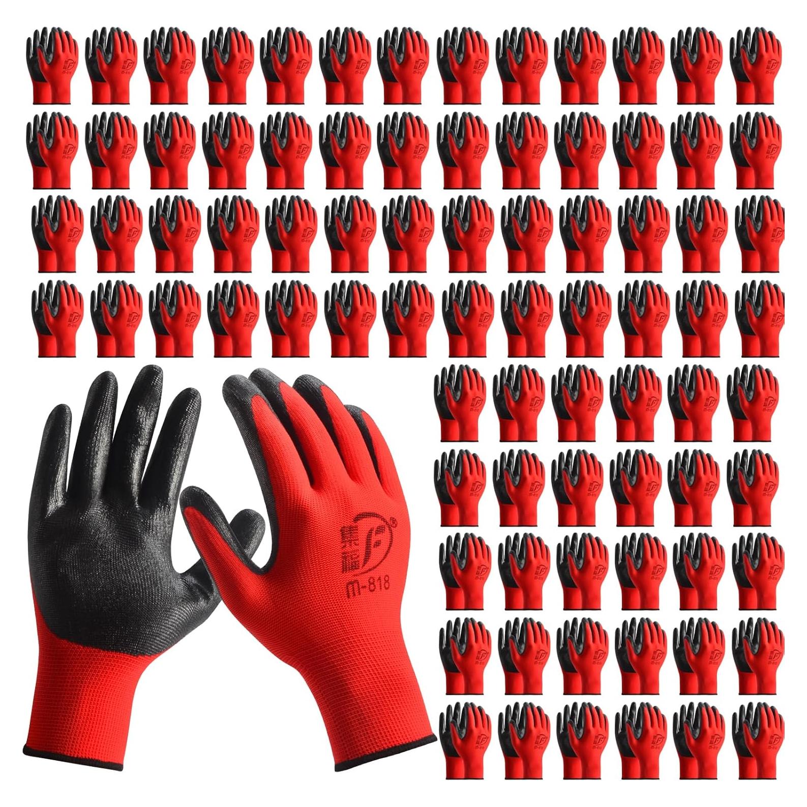 Guantes de Jardinería Goma 90 Pares Unisex 23 cm