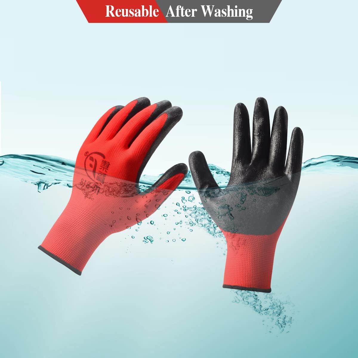 Guantes de Jardinería Goma 90 Pares Unisex 23 cm