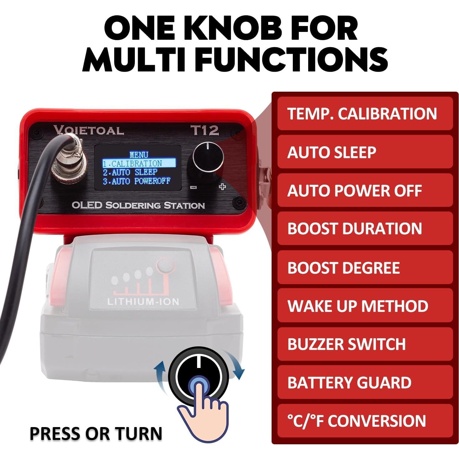 Estación de Soldadura Inalámbrica Voietoal 80W con Pantalla OLED