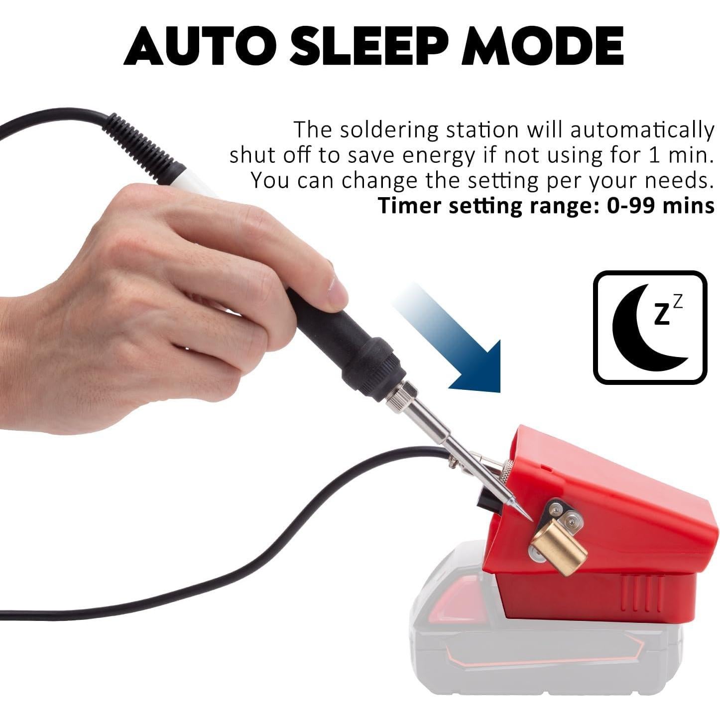 Estación de Soldadura Inalámbrica Voietoal 80W con Pantalla OLED