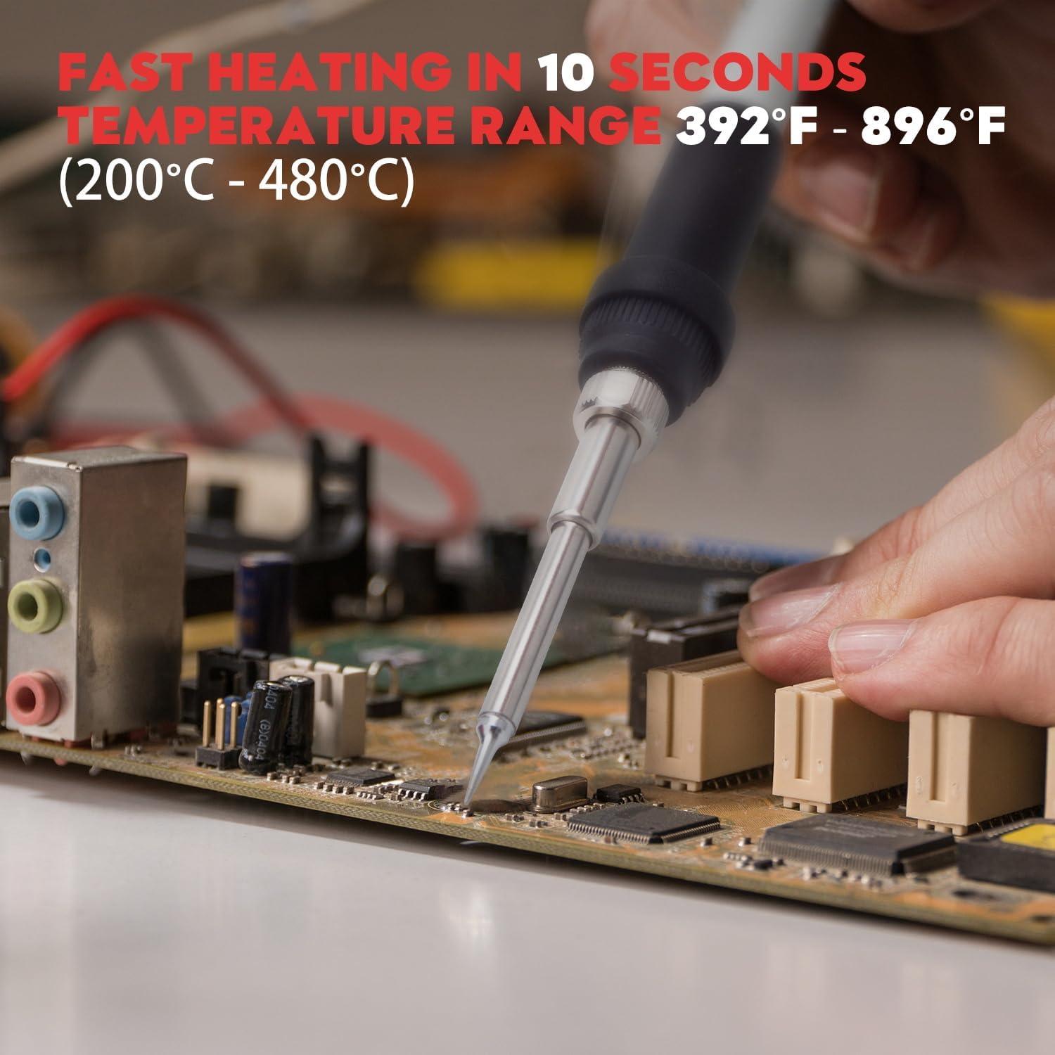 Estación de Soldadura Inalámbrica Voietoal 80W con Pantalla OLED