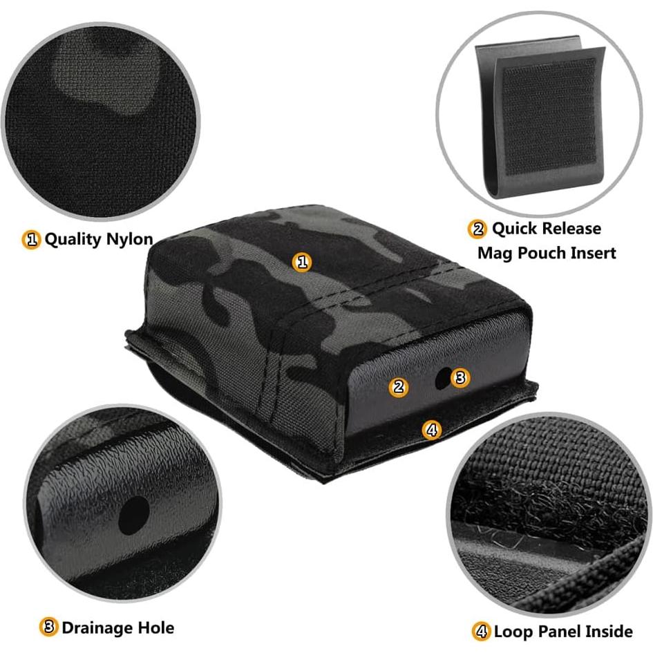 Bolsa de Cargador KRYDEX 5.56mm Nylon MCBK Multi-Función