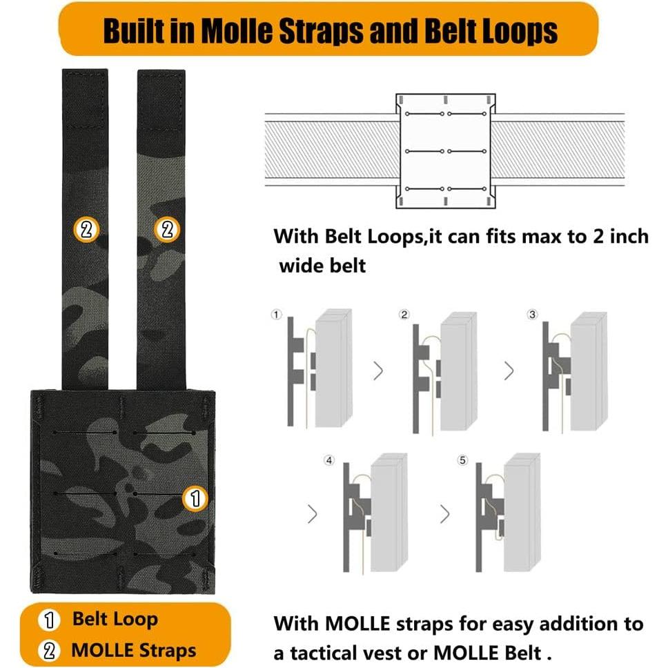 Bolsa de Cargador KRYDEX 5.56mm Nylon MCBK Multi-Función