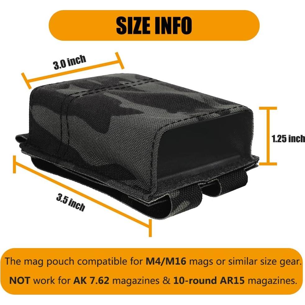 Bolsa de Cargador KRYDEX 5.56mm Nylon MCBK Multi-Función