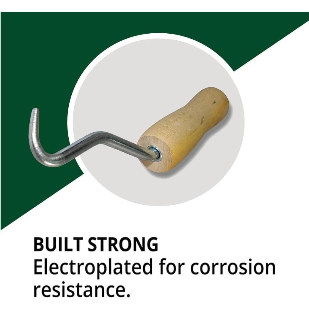 Torcedor de Alambre WOLF 17.78 cm con Gancho de Acero y Mango de Madera