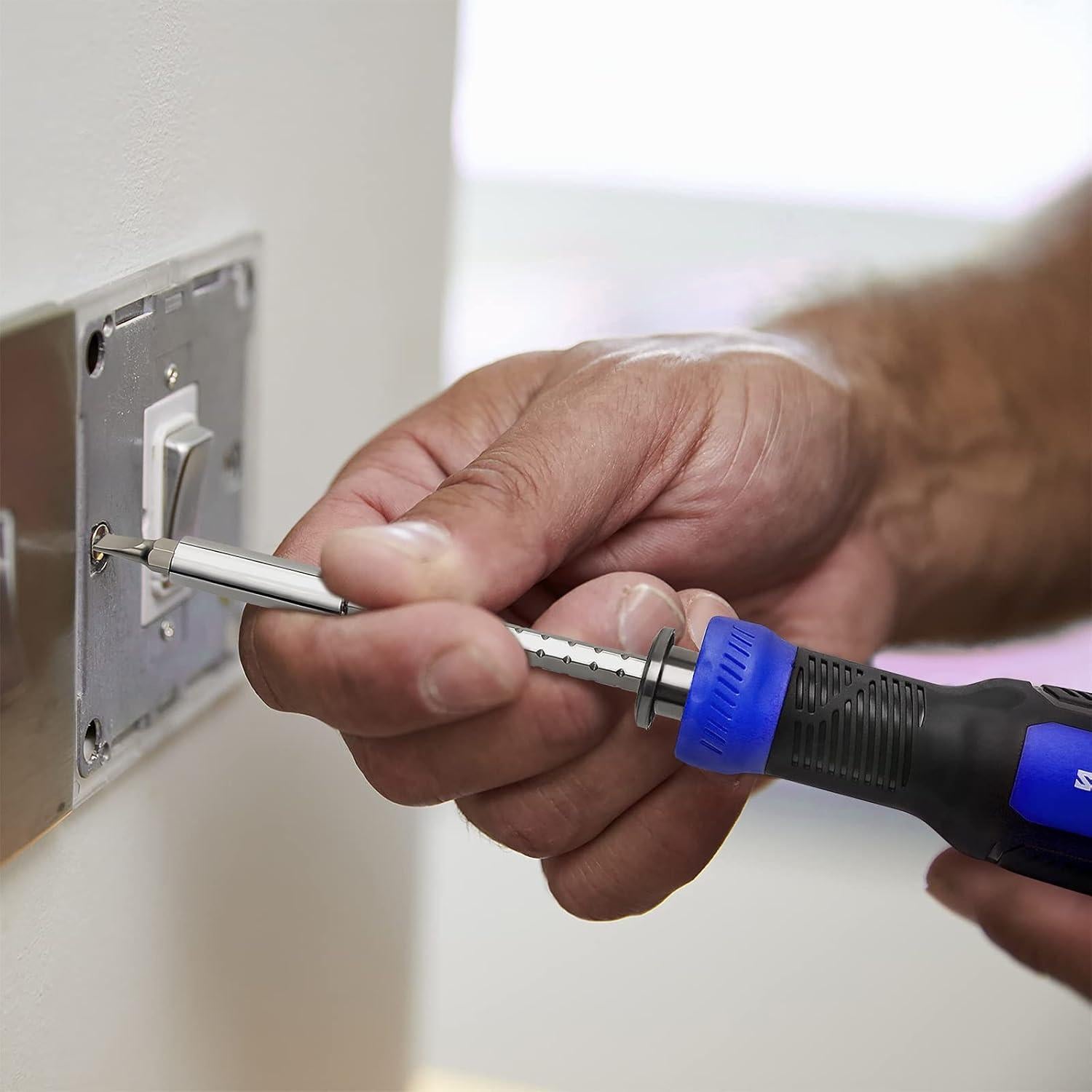 SHARDEN Multibit Screwdriver 13-in-1 Screw Driver Set Adjustable Extension Screwdriver Multitool All in One with Torx Security, Flat Head, Phillips, Hex, Square and 1/4 Nut Driver