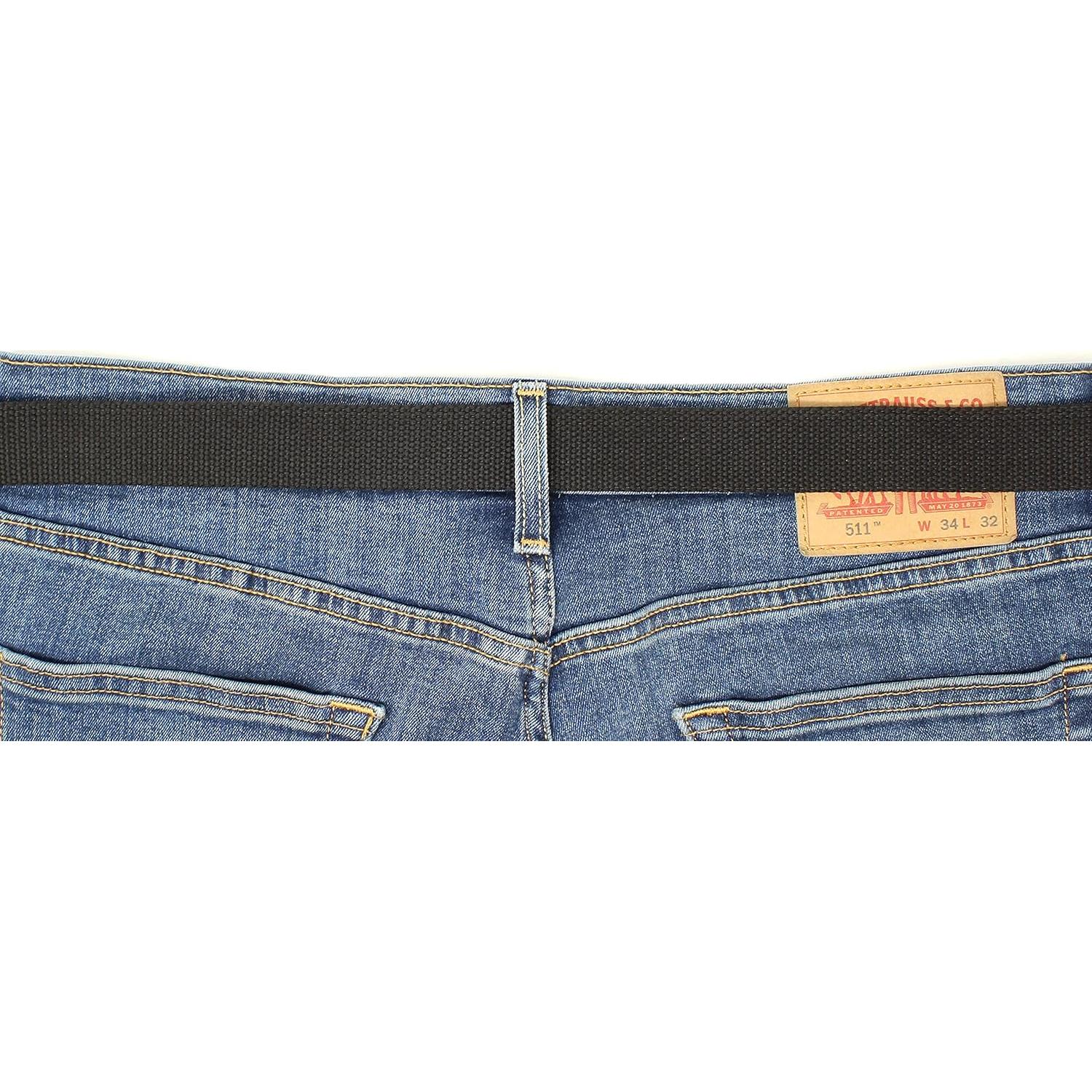 Cinturón Militar de Lona Ajustable con Hebilla de Latón