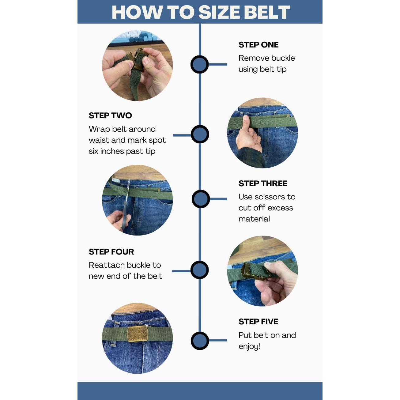 Cinturón Militar de Lona Ajustable con Hebilla de Latón