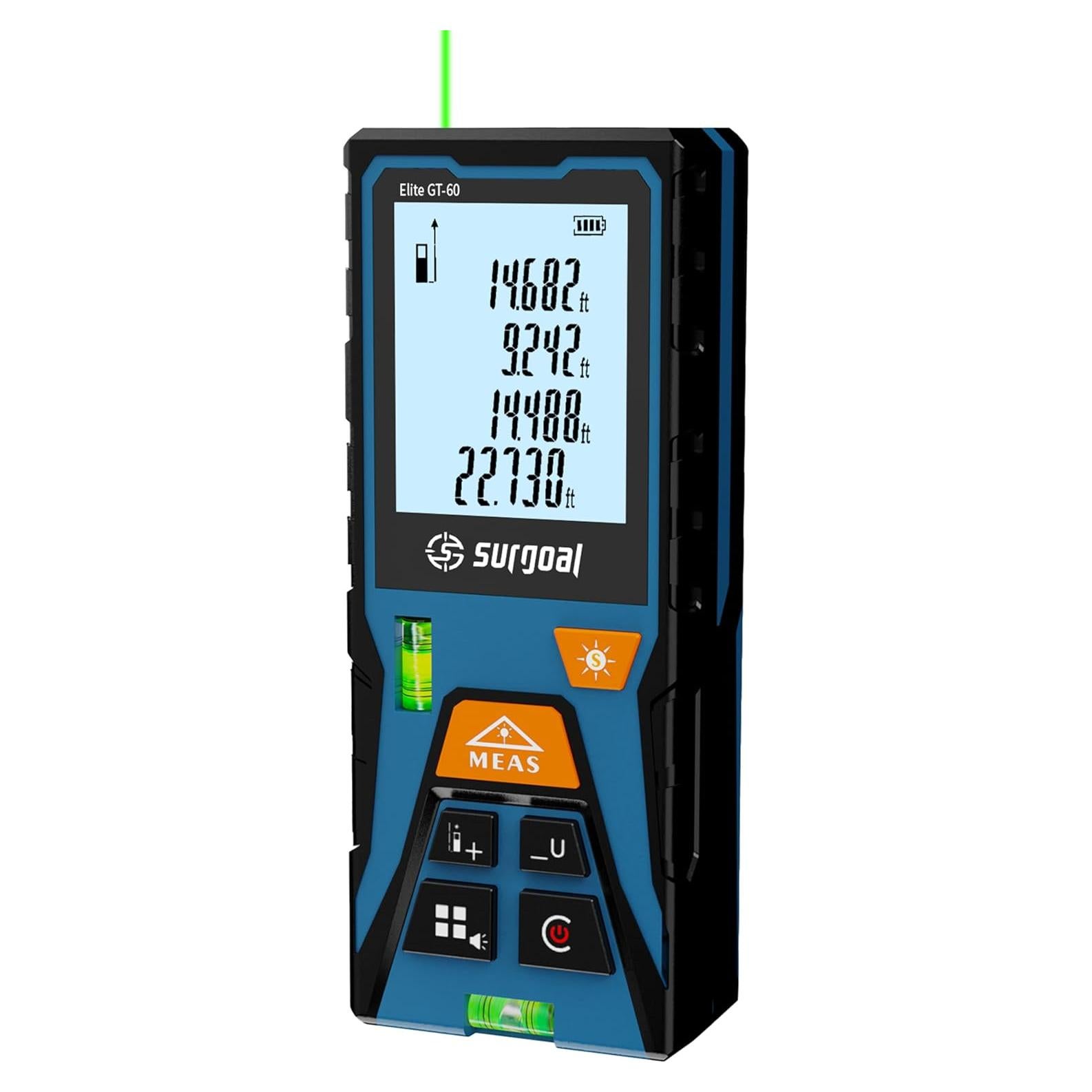 Medidor de Distancia Láser Verde SG SURGOAL 60m Precisión ±2mm