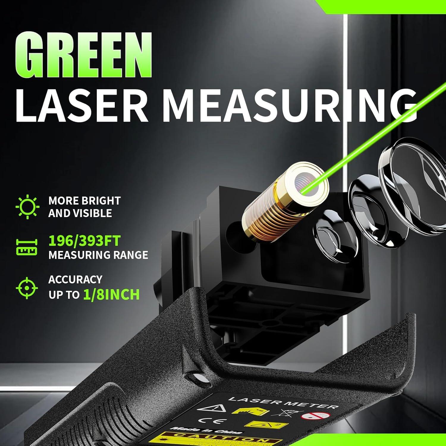 Medidor de Distancia Láser Verde SG SURGOAL 80m Recargable