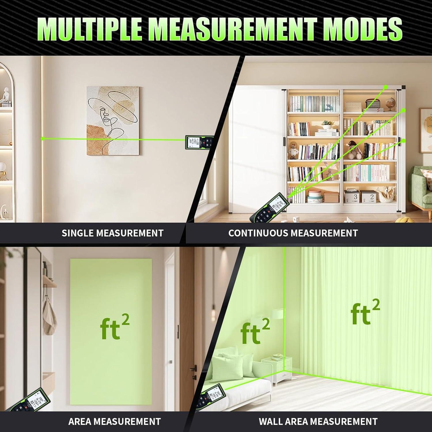 Medidor de Distancia Láser Verde SG SURGOAL 80m Recargable
