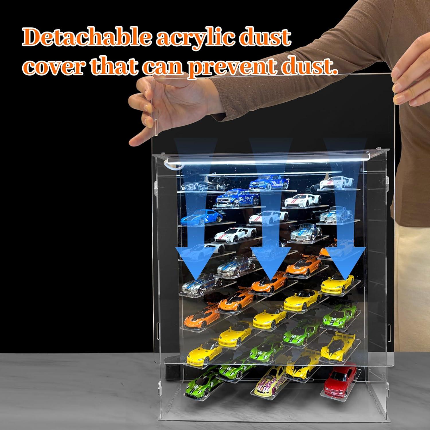 Estuche de exhibición acrílico GALUMO 1:64 con luces LED