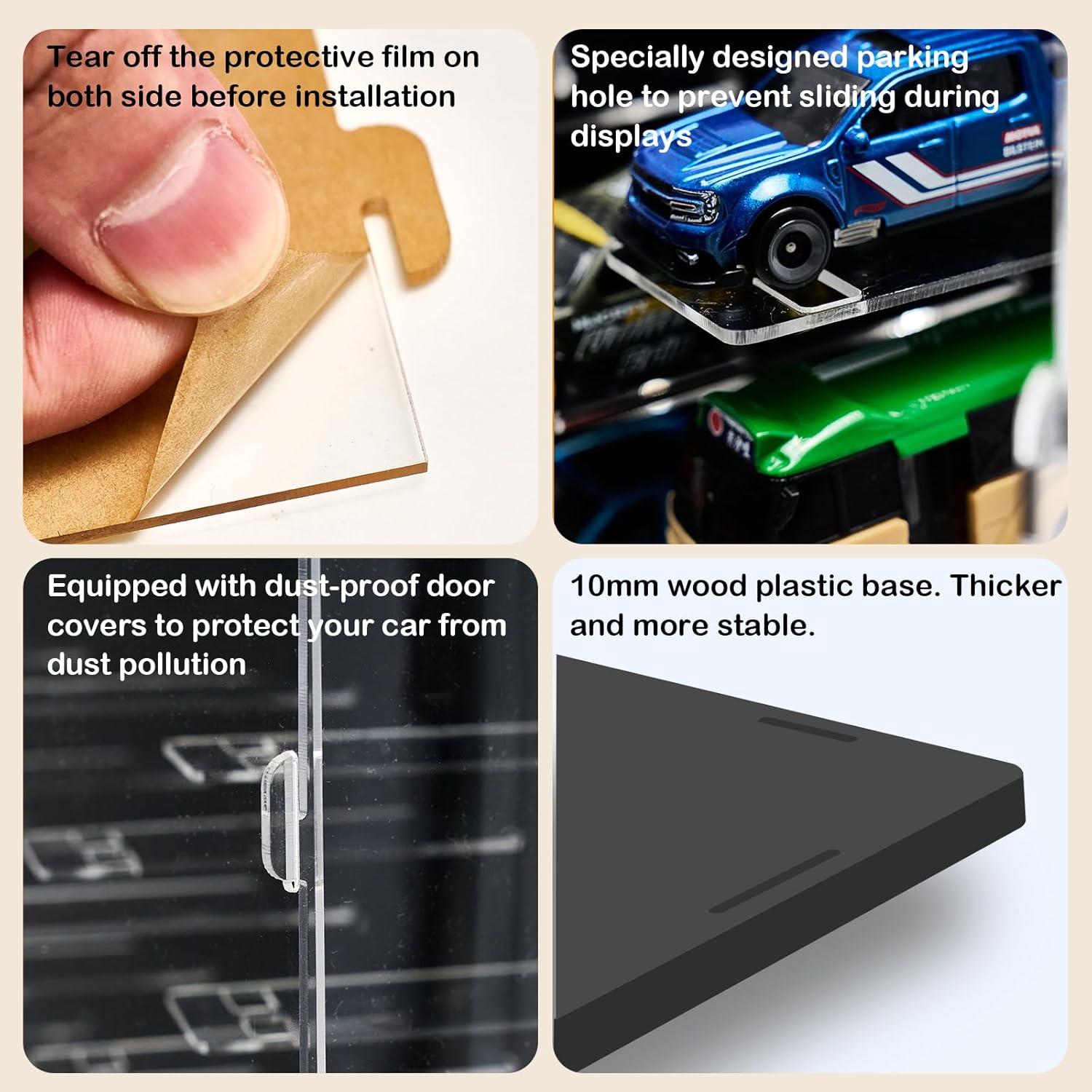 Estuche de exhibición acrílico GALUMO 1:64 con luces LED